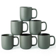 SayMOJO 14oz Ceramic Coffee Mugs – Set of 6, Reactive Glaze