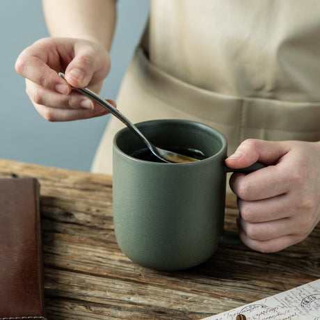 SayMOJO 14oz Ceramic Coffee Mugs – Set of 6, Reactive Glaze