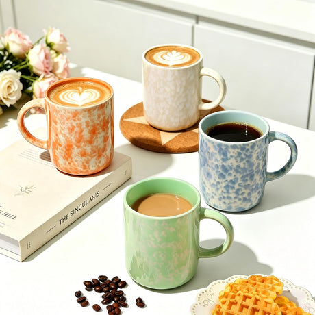 SayMOJO 17oz Ceramic Coffee Mugs – Set of 4