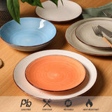 SayMOJO Ceramic Dinner Plates – Set of 6, 10.5 Inch, Blue