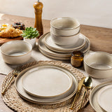 SayMOJO Stoneware Dinnerware Set – Reactive Glaze, Service for 8